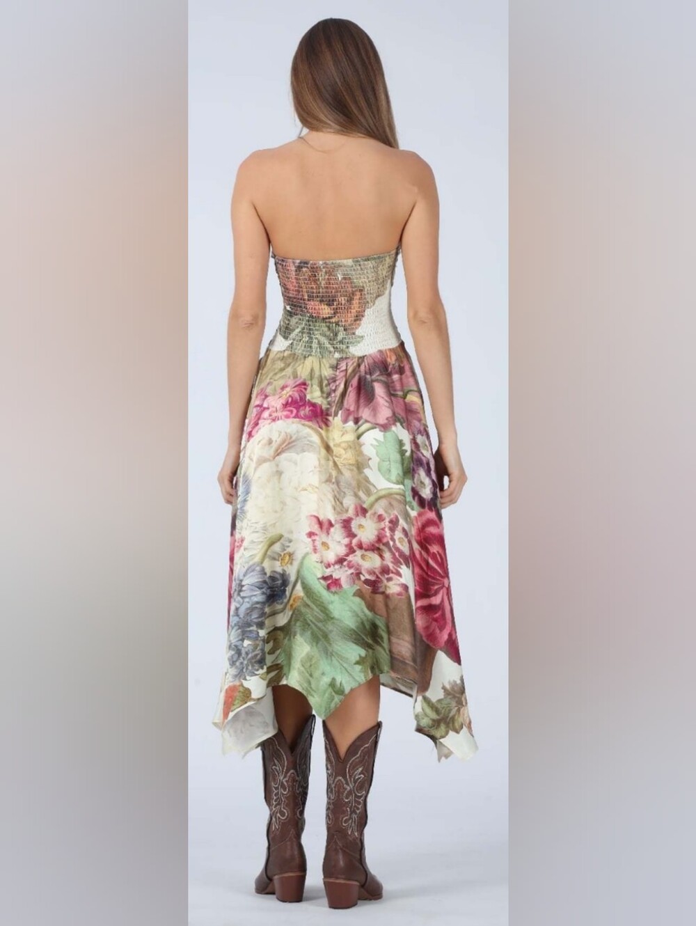 Aylaya Josephine Strapless Midi Dress Y2K Fairy Women's Small NWT Retail $166 - Picture 2 of 3